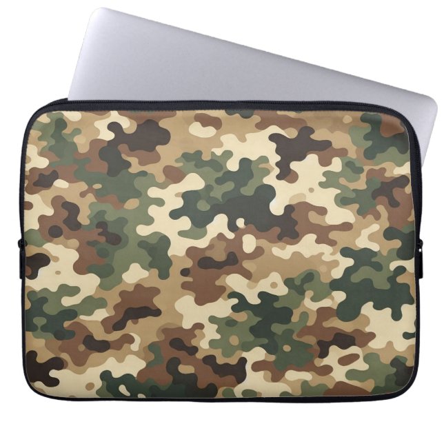 Camouflage Laptop Sleeve (Voorkant)