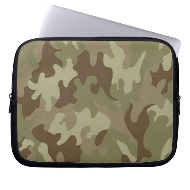 Camouflage-laptophoes Laptop Sleeve (Voorkant)