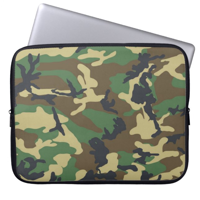 camouflage laptophoes laptop sleeve (Voorkant)
