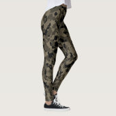 Camouflage Large Camo Safari Green Black Leggings (Rechts)