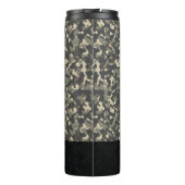 Camouflage largemouth Bass Vist Naam Mannen Thermosbeker (Achterkant)