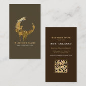 Camouflage Leaf Paint Swirl Design – Custom Visitekaartje (Voorkant / Achterkant)