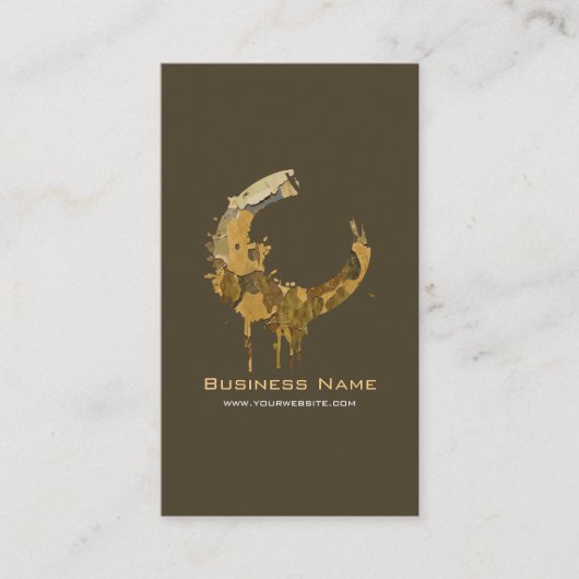 Camouflage Leaf Paint Swirl Design – Custom Visitekaartje (Voorkant)