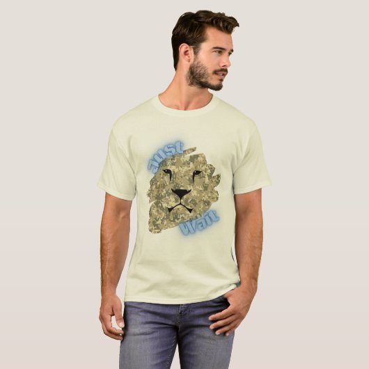Camouflage leeuw t shirt (Voorkant volledig)