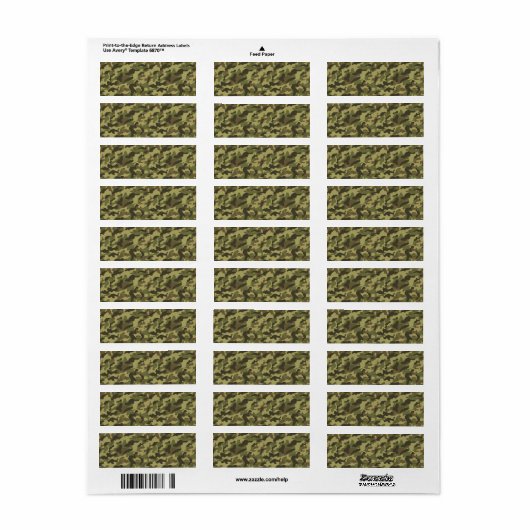 Camouflage leger etiket (Full Sheet)