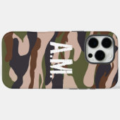 Camouflage Leger Monogram Bruin Groen Case-Mate iPhone Case (Achterkant (horizontaal))