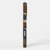 Camouflage Leger Monogram Bruin Groen iPhone Hoesje (Rechterkant)