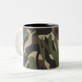 Camouflage leger tweekleurige koffiemok (Voorkant links)