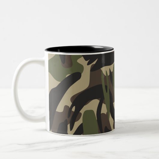 Camouflage leger tweekleurige koffiemok (Links)
