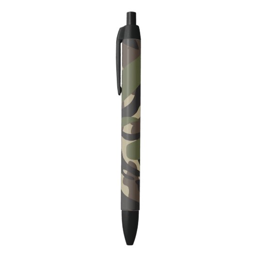 Camouflage leger zwarte inkt pen (Top (Verticaal))
