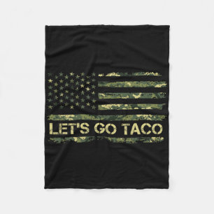 Camouflage Let's Go Taco Betekenis Trump Taco meme Fleece Deken