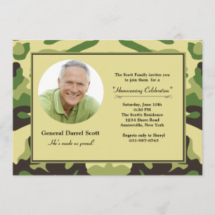 Camouflage Lijst - Foto militaire uitnodiging