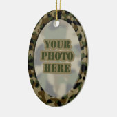 Camouflage-Lijst-sierbloem (tweezijdig) Keramisch Ornament (Links)