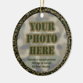 Camouflage-Lijst-sierbloem (tweezijdig) Keramisch Ornament (Links)