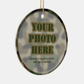 Camouflage-Lijst-sierbloem (tweezijdig) Keramisch Ornament (Rechts)