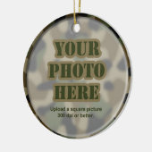 Camouflage-Lijst-sierbloem (tweezijdig) Keramisch Ornament (Links)