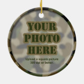 Camouflage-Lijst-sierbloem (tweezijdig) Keramisch Ornament (Achterkant)