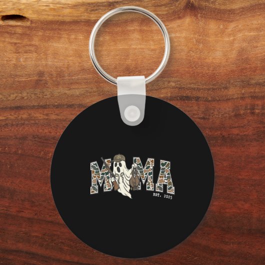 Camouflage Mallard Duck Retro Camo Hunting Mama Ha Sleutelhanger (Voorkant)