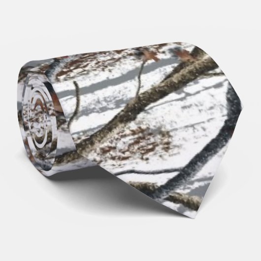 camouflage mannen stropdas sneeuw camo design (Opgerold)