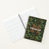 Camouflage Masculine Boy Army Notitieboek (Binnen)