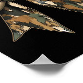 Camouflage Meisjes Camo Bow Camo Coquette Bow Hunt Poster (Hoek)