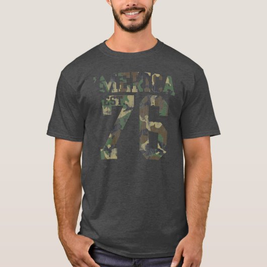  Camouflage 'Merica Est. 1776 T-shirt (Voorkant)