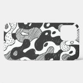 camouflage met abstracte doedelstijl, zwart Case-Mate iPhone case (Achterkant (horizontaal))