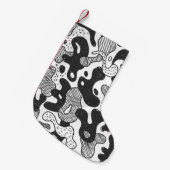 camouflage met abstracte doedelstijl, zwart kleine kerstsok (Voorkant (Hangend))