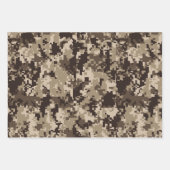 Camouflage met bruin en groen Pixel Inpakpapier Vel (Voorkant)