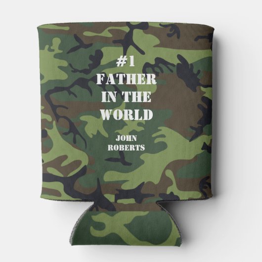 Camouflage met foto blikjeskoeler (Achterkant)