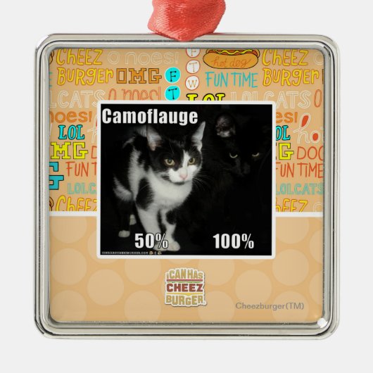 Camouflage Metalen Ornament (Voorkant)