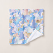 Camouflage Metallic Roze Blauw Goud Abstract Bad Handdoek (Wasdoekje)