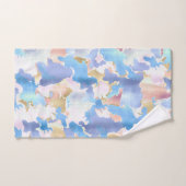 Camouflage Metallic Roze Blauw Goud Abstract Bad Handdoek (Handdoek)