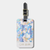 Camouflage Metallic Roze Blauw Goud Abstract Bagagelabel (Voorkant verticaal)