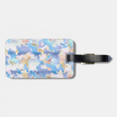 Camouflage Metallic Roze Blauw Goud Abstract Bagagelabel (Achterkant horizontaal)