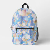 Camouflage Metallic Roze Blauw Goud Abstract Bedrukte Rugzak (Voorkant)