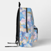 Camouflage Metallic Roze Blauw Goud Abstract Bedrukte Rugzak (Links)