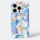 Camouflage Metallic Roze Blauw Goud Abstract Case-Mate iPhone Case (Achterkant)