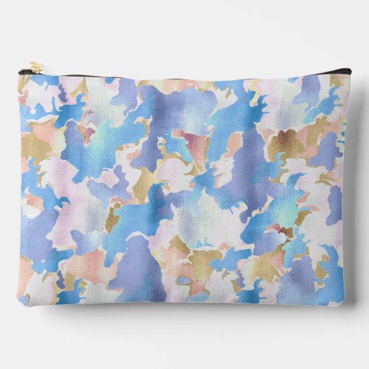 Camouflage Metallic Roze Blauw Goud Abstract Etui (Voorkant)