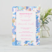 Camouflage Metallic Roze Blauw Goud Abstract Kaart (Staand voorkant)