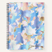 Camouflage Metallic Roze Blauw Goud Abstract Notitieboek (Voorkant)