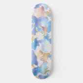 Camouflage Metallic Roze Blauw Goud Abstract Persoonlijk Skateboard (Voorkant)