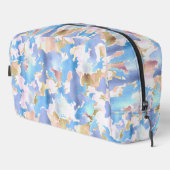 Camouflage Metallic Roze Blauw Goud Abstract Toilettasje (Rechterhoek)