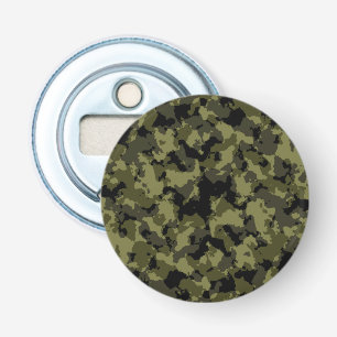 Camouflage militair stijlpatroon button flesopener