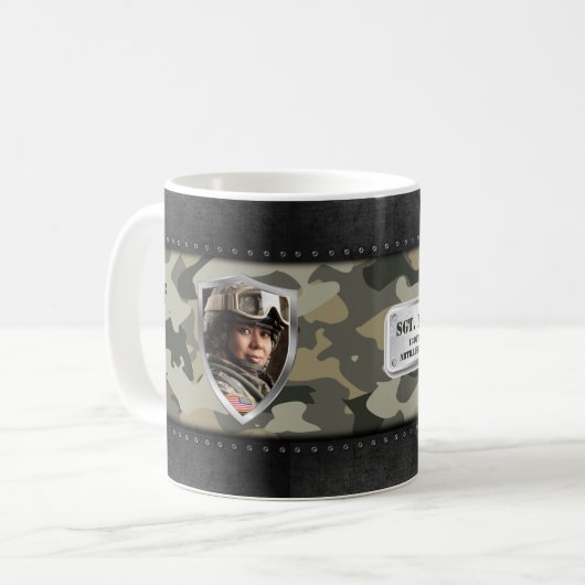 Camouflage  militaire familie — cadeau koffiemok (Voorkant links)