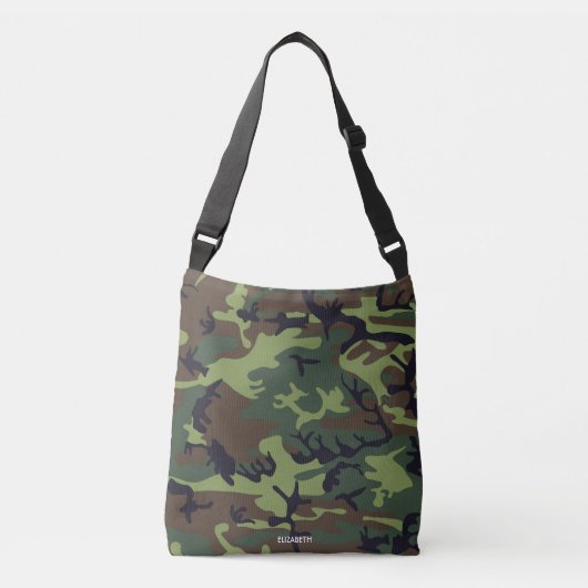 Camouflage militaire imitatie naadloos patroon crossbody tas (Voorkant)