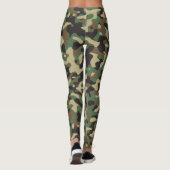Camouflage Militaire Leger Groen Patroon Leggings (Achterkant)