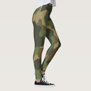 Camouflage Militaire Natuur Groen Bruin Khaki Leggings