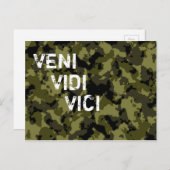 Camouflage militaire overwinning Veni Vidi Vici Briefkaart (Voorkant / Achterkant)