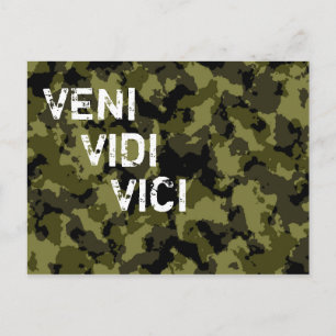 Camouflage militaire overwinning Veni Vidi Vici Briefkaart